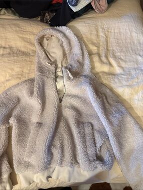 lululemon athletica Cream Teddy Fleece Hoodie Jacket